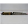 Image 2 : HUNTING KNIFE *BONE HANDLE* *6" BLADE* (H73 SOLINGEN, GERMANY) W/SHEATH *J MARTTIN* (MADE IN FINLAND