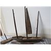Image 2 : SHIP BUILDER HOBBY PROJECT *VERY OLD* (WOODEN WALNUT SAIL BOAT) *MANY PIECES*