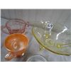 Image 2 : GLASS WARE (9 PCS), *4 SHERBERTS, PINK SHAKER, YELLOW BOWL, ETC*