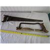 Image 1 : 2 SAWS (VINTAGE) *HACKSAW, 2 SIDED HAND SAW & EXTRA BLADES*