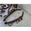 Image 2 : LOT OF HORSE RELATED ITEMS (HEIGNES, BITS, BUGGY STEPS, ETC)