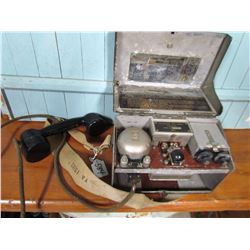 FIELD TELEPHONE (WWII) *DATED 1940, COMPLETE*