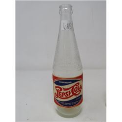 PEPSI-COLA POP BOTTLE (W/PAPER LABEL)