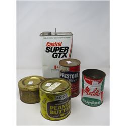 LOT OF 5 TINS