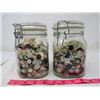 Image 1 : LOT OF 2 JARS OF BUTTONS