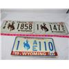 Image 1 : LOT OF 3 LICENSE PLATES (WYOMING)