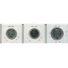 Image 2 : 1960s SET OF THREE CNDN PCS - 5 CENT PC, 25 CENT PC & DOLLAR (SILVER)