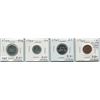 Image 1 : 1960s CNDN SET OF 1 CENT TO 25 CENT PCS (QTY 4, SOME SILVER)