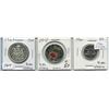 Image 1 : SET OF THREE CNDN PCS - 50 CENT PC (1965, SILVER), 5 CENT PC (1961) & 2 DOLLAR ARMISTICE PC (2018)