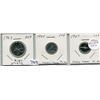 Image 1 : 1963 SET OF 3 CNDN COINS (25 CENT PC, 1964 & 1967 10 CENT PCS) *SILVER*