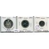 Image 1 : 1964 SET OF 3 CNDN COINS (50 CENT, 25 CENT & 10 CENT PCS) *SILVER*