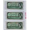 Image 1 : 1967 SET OF 3 CNDN BANK NOTES (ONE DOLLAR)