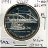 Image 1 : 1991 CNDN SILVER DOLLAR (CAMEO HEAVY)