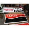 Image 2 : LOT OF 4 SIGNS (3 - NIEHOFF - 20" X 8.5"; 1 WELLER - WOODEN)
