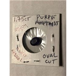 Beautiful 1.75 carat Purple Amethyst Oval Cut Tested Natural