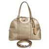 Image 1 : Coach Gold Metallic Leather Two-Way Handbag