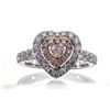 Image 1 : 0.37 ctw Fancy Pink Diamond Ring - 18KT Two-Tone Gold