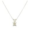 Image 2 : 0.65 ctw Diamond Pendant With Chain - 14KT White Gold