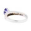 Image 3 : 0.91 ctw Sapphire and Diamond Ring - 14KT White Gold