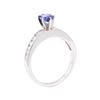 Image 4 : 0.91 ctw Sapphire and Diamond Ring - 14KT White Gold