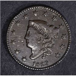 1829 LARGE CENT VF MARKS