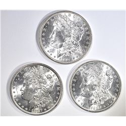 3-CH BU 1887 MORGAN DOLLARS