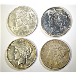 PEACE AND MORGAN DOLLAR LOT: