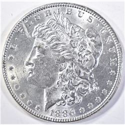 1886 MORGAN DOLLAR, GEM BU