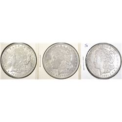 1921-P-D-S MORGAN DOLLARS, CH BU