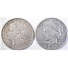 Image 1 : 1879 AU MORGAN & 1934-S VF PEACE SILVER DOLLARS