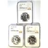 Image 1 : 1965, 66 & 67 SMS KENNEDY HALF DOLLARS, NGC MS-67