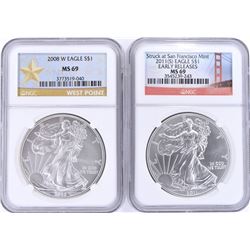 2011-S EARLY RELEASE & 2008-W ASE NGC-69