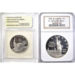 1986-S LIBERTY COMMEN DOLLAR NGC PF-69