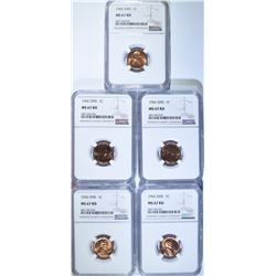 5-1966 SMS LINCOLN CENTS NGC MS67RD