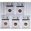 Image 2 : 5 1983-S LINCOLN CENTS PCGS PR-69RD DCAM