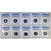 Image 1 : 10 WASHINGTON QUARTERS PCGS PR-68
