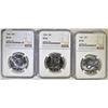 Image 1 : 3-1964 KENNEDY HALF DOLLARS, NGC PF67