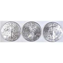 3-BU 2017 AMERICAN SILVER EAGLES