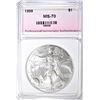 Image 1 : 1999 AMERICAN SILVER EAGLE, PNA PERFECT GEM BU