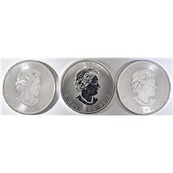 3-2019 CANADA  1-oz .999 SILVER MAPLE LEAF COINS