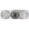 Image 1 : 3-2019 CANADA  1-oz .999 SILVER MAPLE LEAF COINS