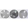 Image 2 : 3-2019 CANADA  1-oz .999 SILVER MAPLE LEAF COINS