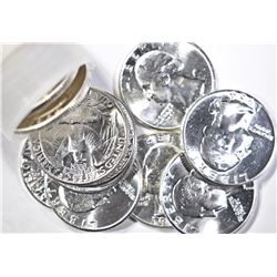 GEM BU ROLL OF 1964 WASHINGTON QUARTERS