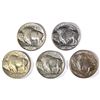 Image 2 : 5-CH BU BUFFALO NICKELS: 1-1935, 36, 36-S & 2-37-D