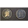 Image 1 : 1835 & 1837 BUST HALF DIMES, FINE