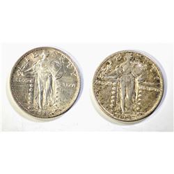 1923 & 26 AU STANDING LIBERTY QUARTERS