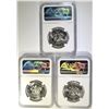 Image 2 : 3-1964 KENNEDY HALF DOLLARS, NGC PF-67