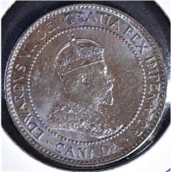 1902 ONE CENT CANADA GEM BU
