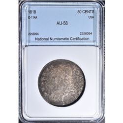 1818 50 CENTS  NNC AU/BU