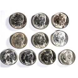 10-1944-P SILVER JEFFERSON NICKELS, BU